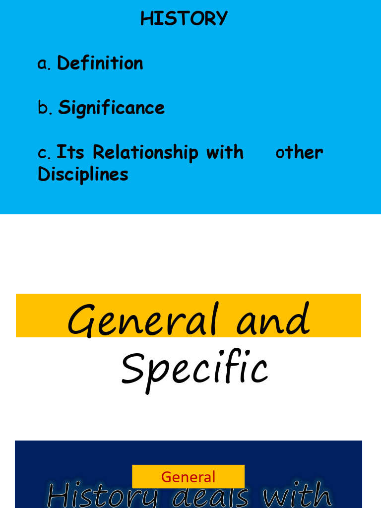 Definition and Importance of History | PDF