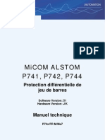 Micom Alstom P741, P742, P744: Protection Différentielle de Jeu de Barres