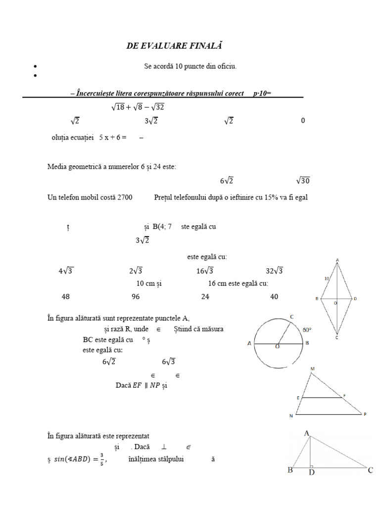 Test Final-Cls 7 | PDF
