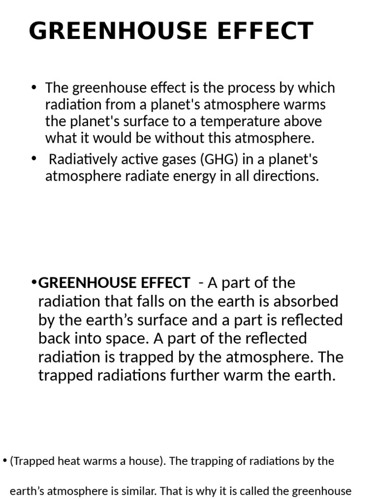 Understanding the Greenhouse Effect | PDF | Greenhouse Gas | Science ...