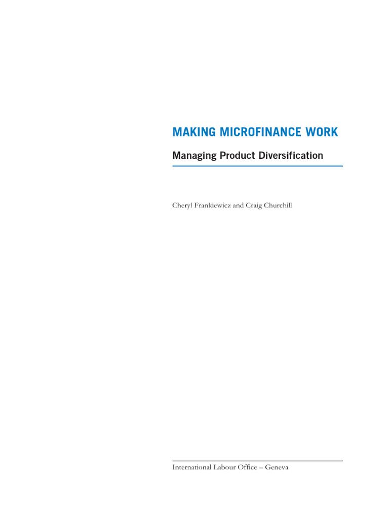 Wcms 169582 | PDF | Microfinance | International Labour Organization
