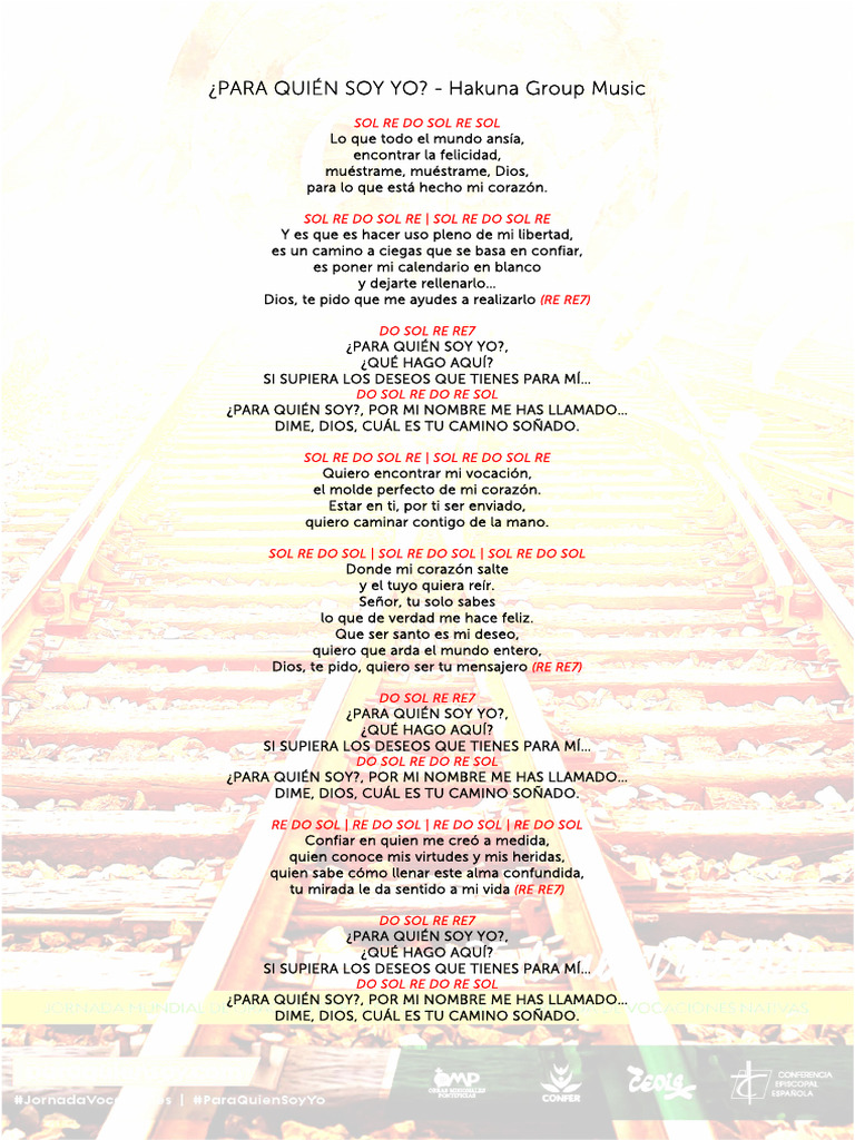 PARA QUIEN SOY Letra Con Acordes | PDF