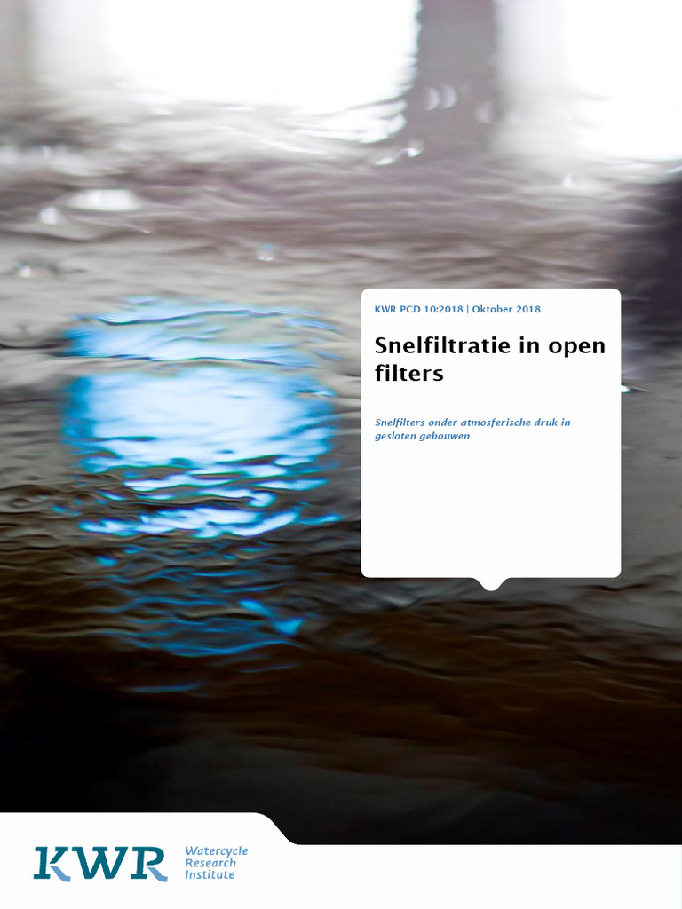 Snelfiltratie in Open Filters Snelfilters Onder A-Hydrotheek (Stowa ...
