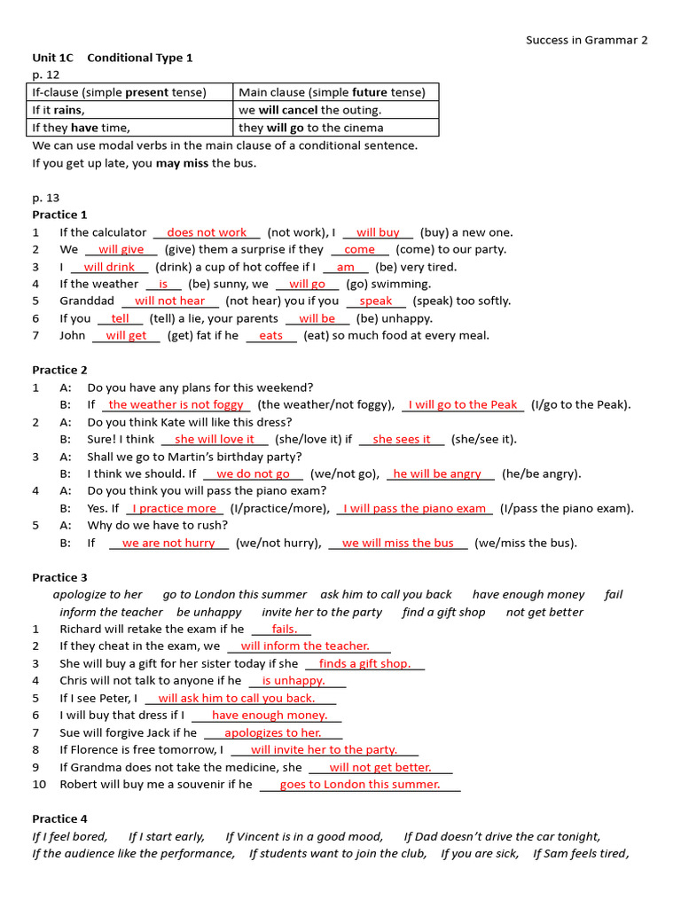 Conditional Sentences in Grammar 2 | PDF | Grammar | Language Arts ...