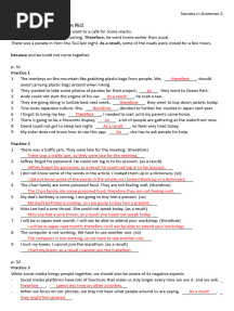 Success in Grammar 2 Unit 2C So