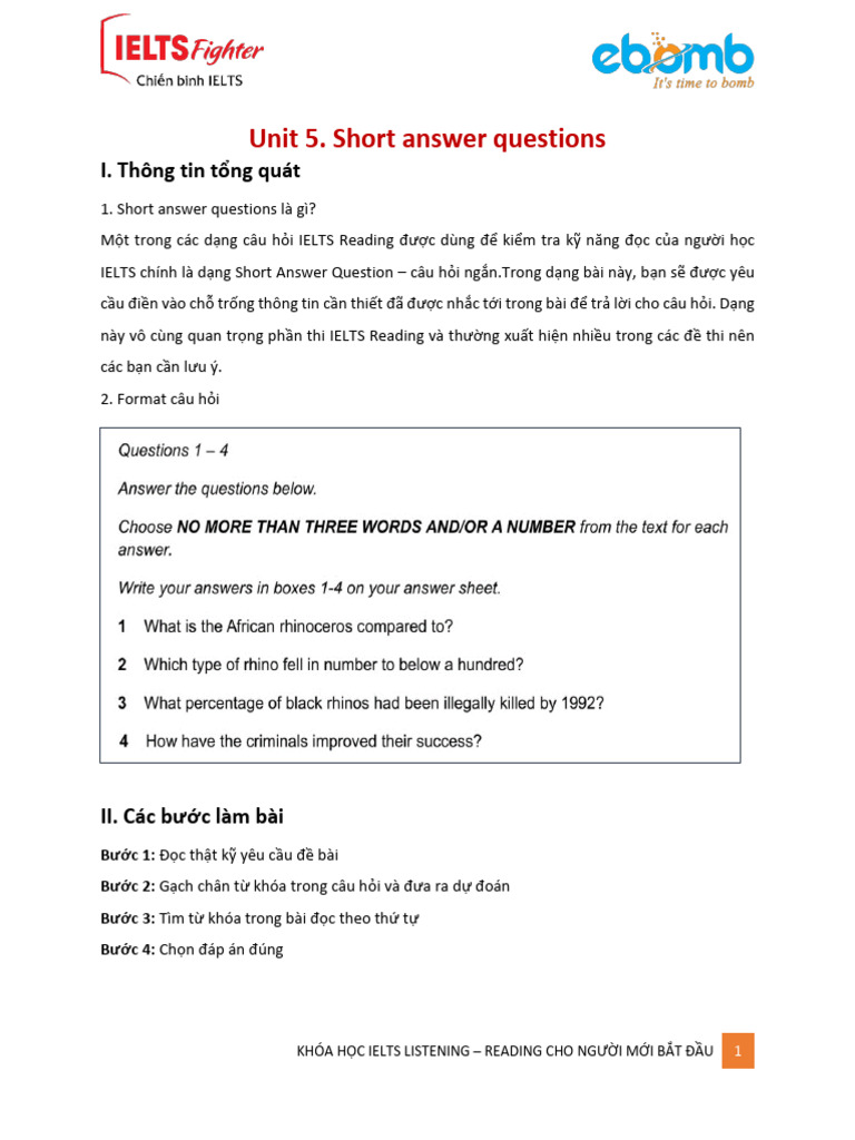 Unit 5 Short Answer Questions | PDF