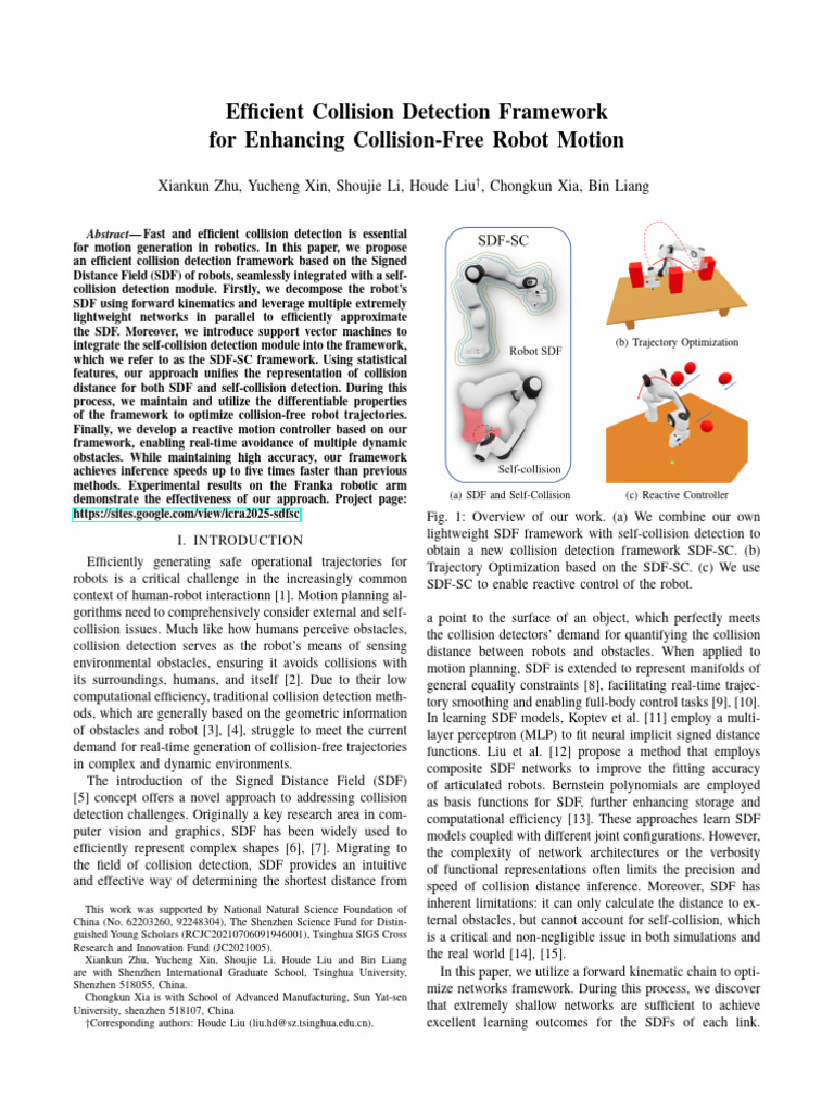 SDF-SC: Efficient Robot Collision Detection | PDF | Applied Mathematics