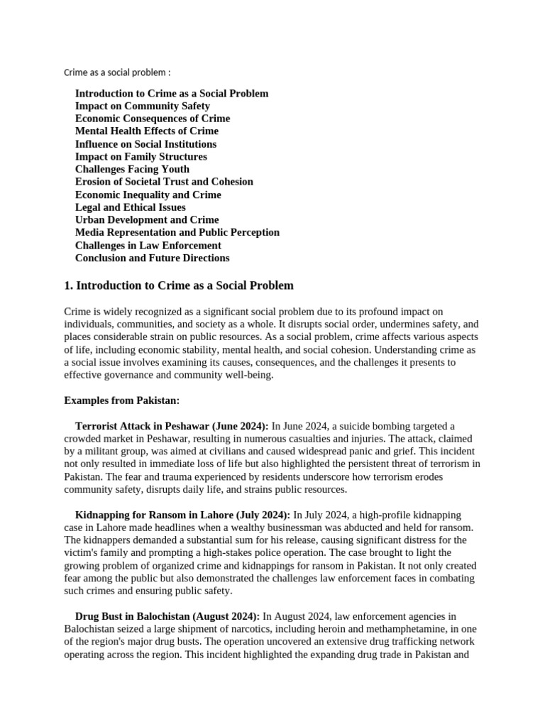 Crime as a social problem pdf