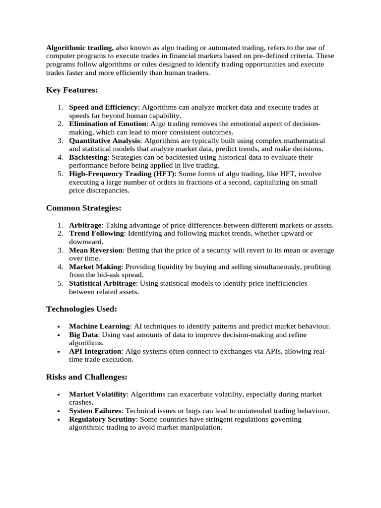Algorithmic Trading Pdf