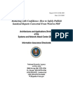 NSA - How to Safely Publish Sanitized Reports Converted From Word to PDF