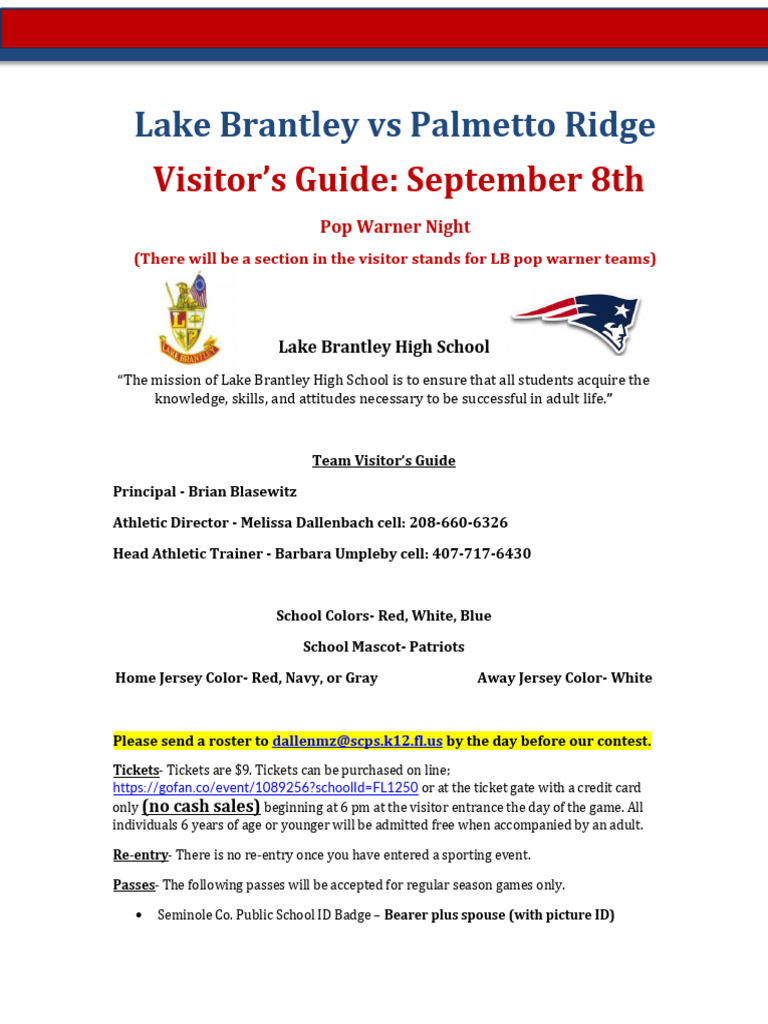 Visitor Guide VFB - Palmetto Ridge | PDF