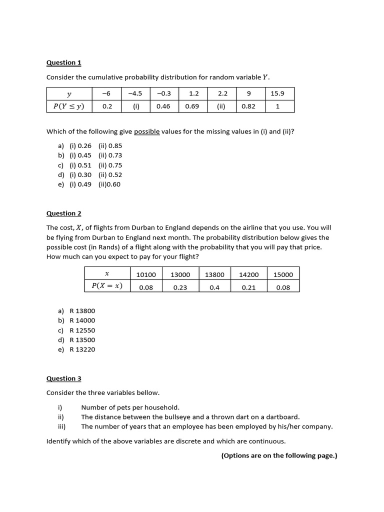 2018 Sem2 - Test 2 | PDF
