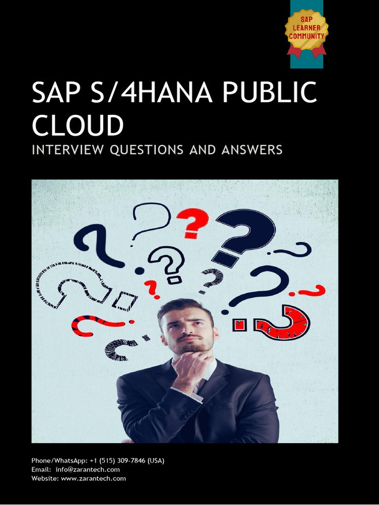 Interview Questions SAP S 4HANA PUBLIC CLOUD 1721653696 | PDF | Cloud ...