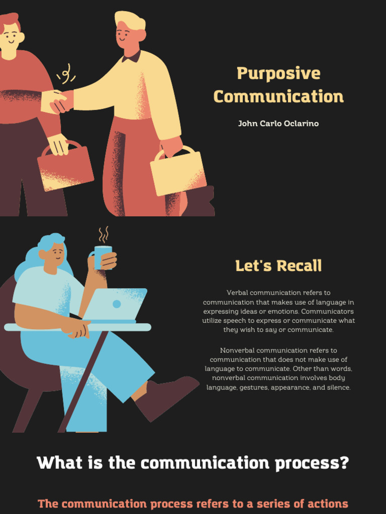 Lesson 1 - The Communication Process | PDF