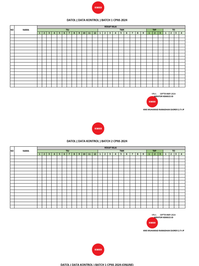 Datol CPNS 2024 | PDF