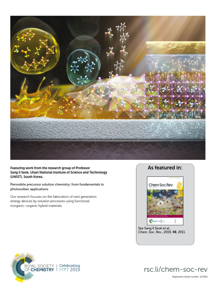 Perovskite precursor solution chemistry- from fundamentals to ...