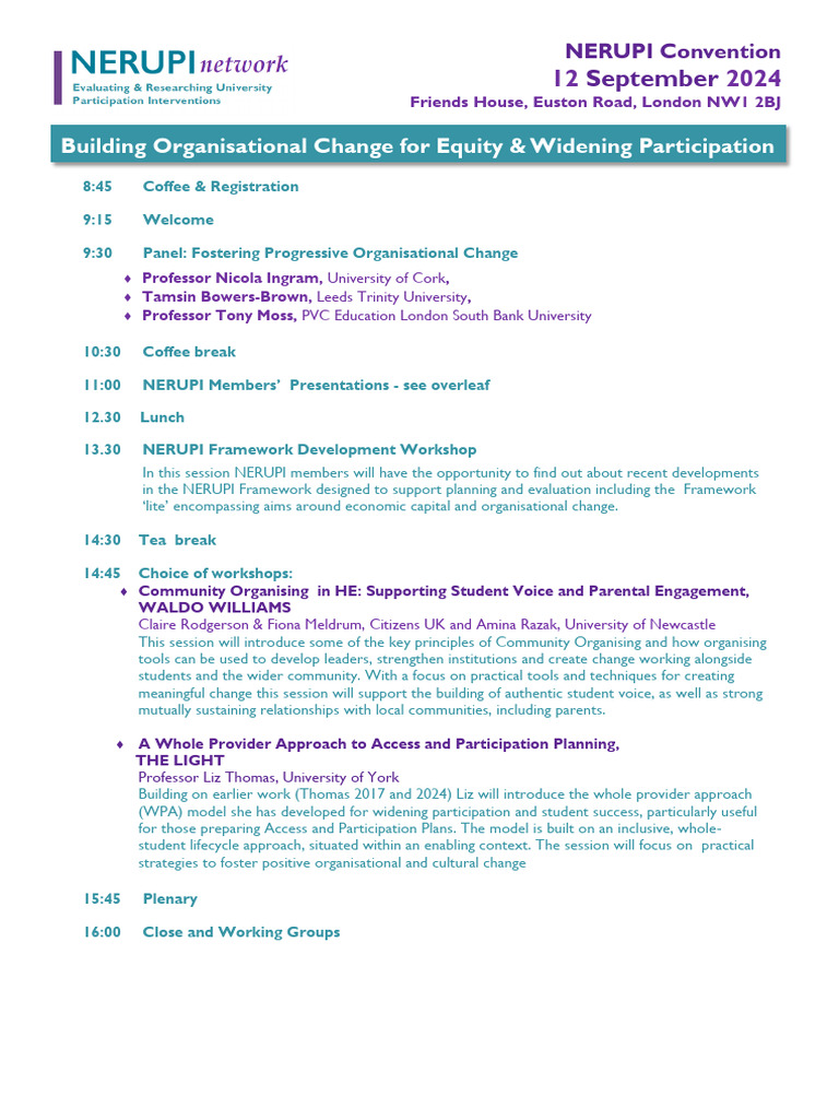 Convention 2024 Full Programme V2 | PDF