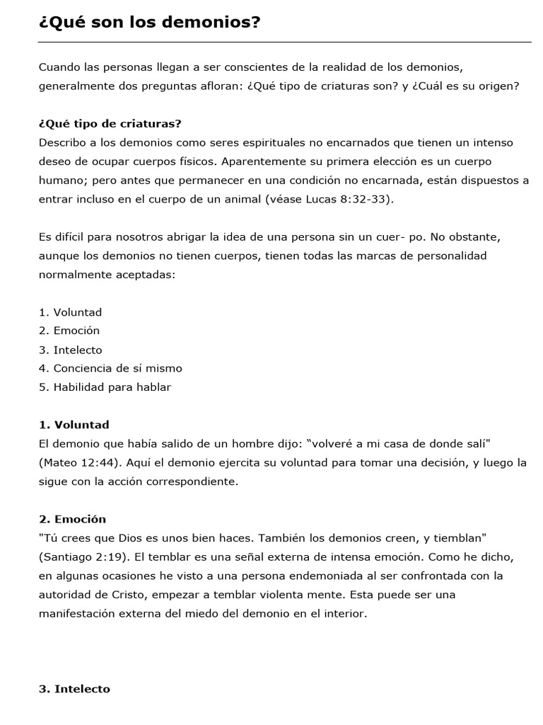 2 - Qué Son Los Demonios | PDF | Demonios | Filosofía