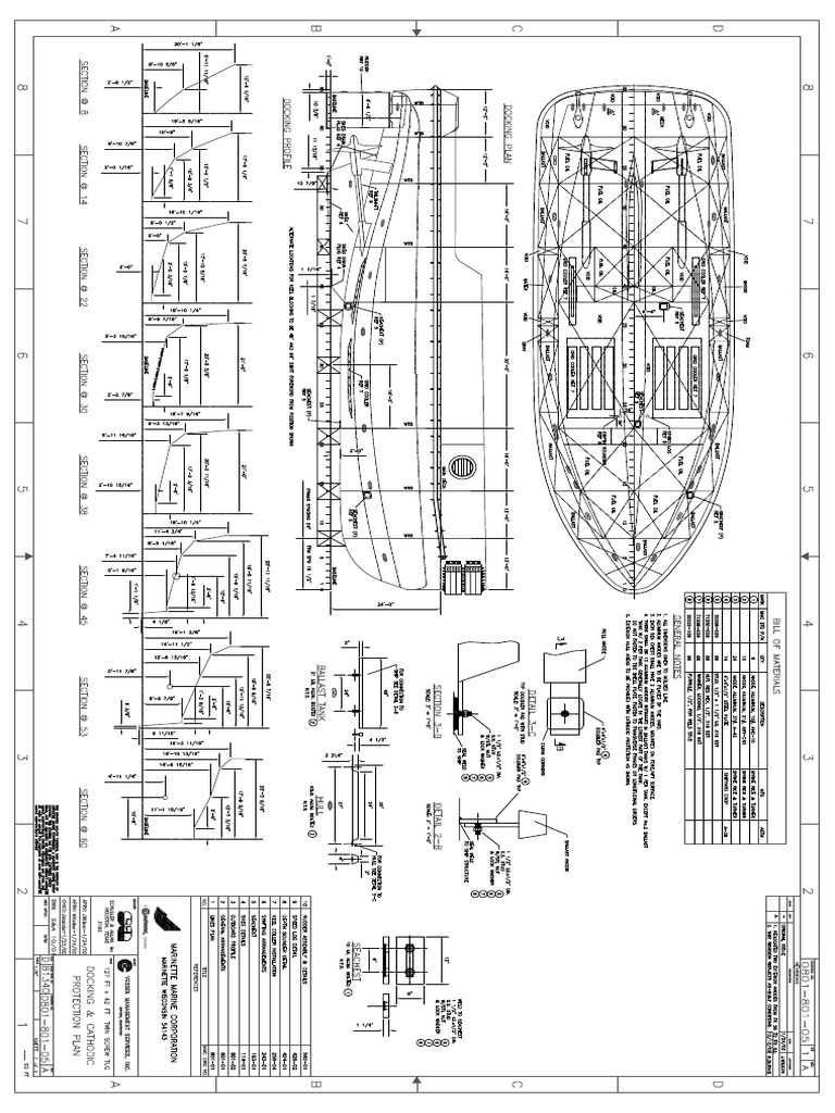 8010501A - Docking and Cathodic Protection Plan Sht1 | PDF