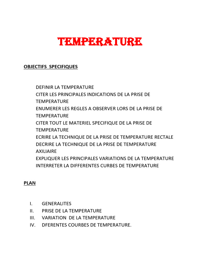 TEMPERATURE | PDF