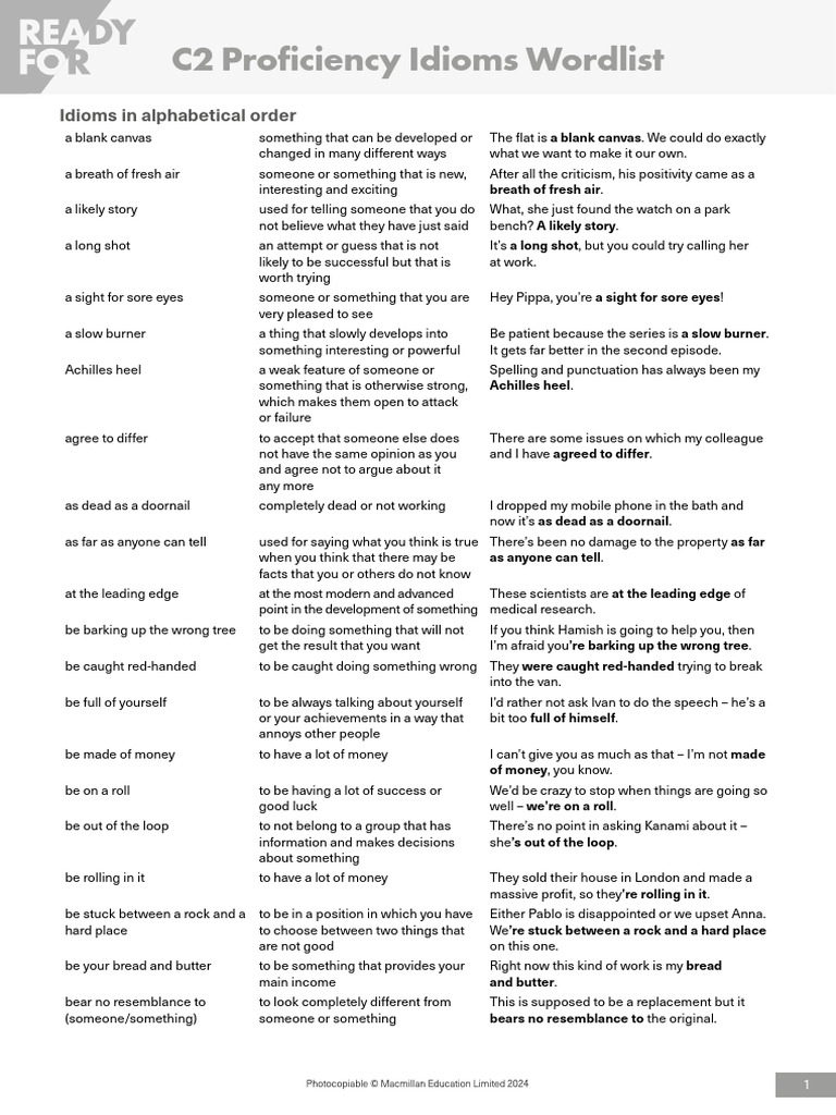 RF C2 Idioms | PDF