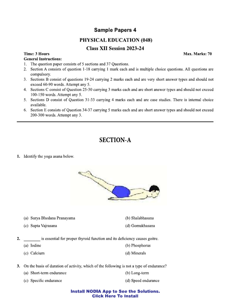 Sample Paper 4 Pe | PDF