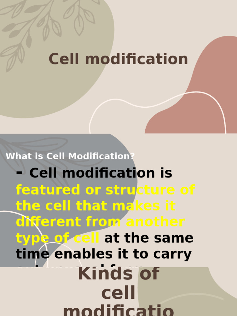 Cell Modification | PDF