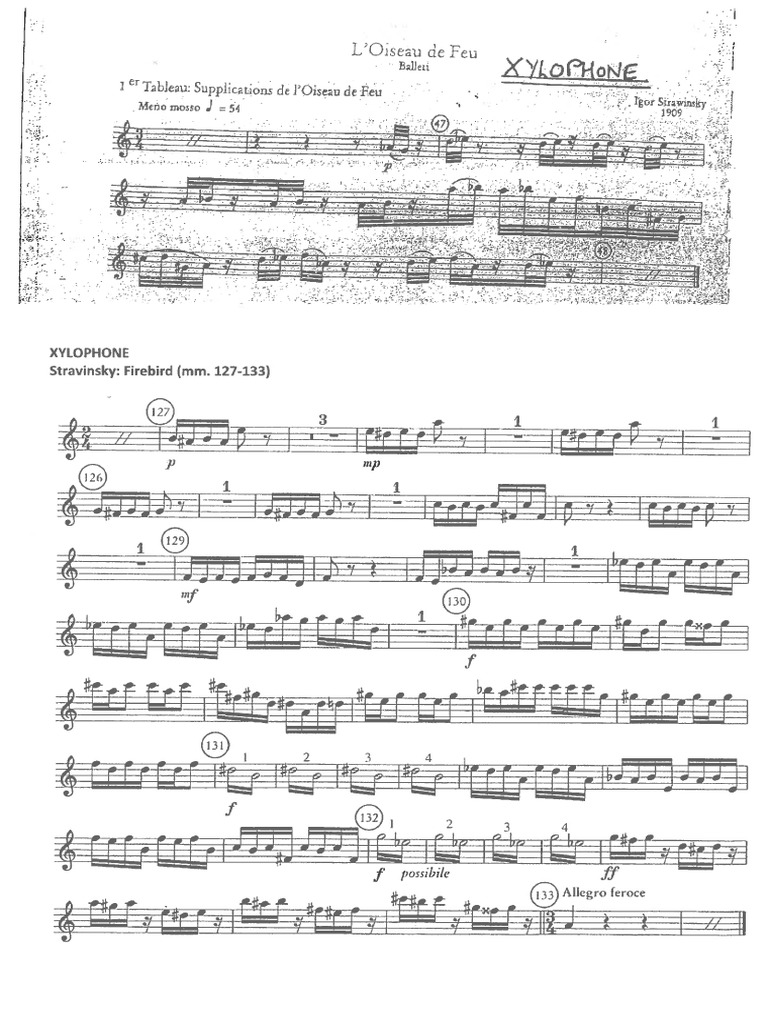 Xylophone Stravinsky Firebird Pdf