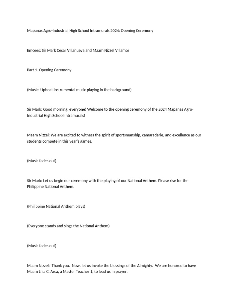 Maihs Intrams Script | PDF