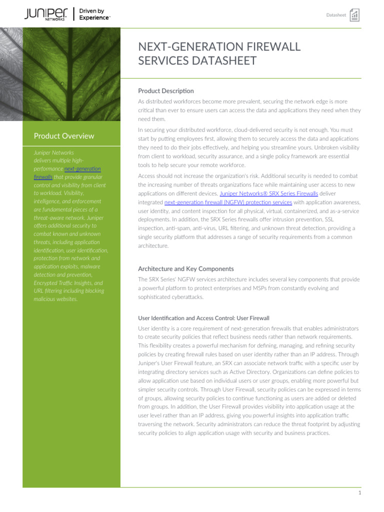 Next Generation Firewall Services Datasheet | PDF
