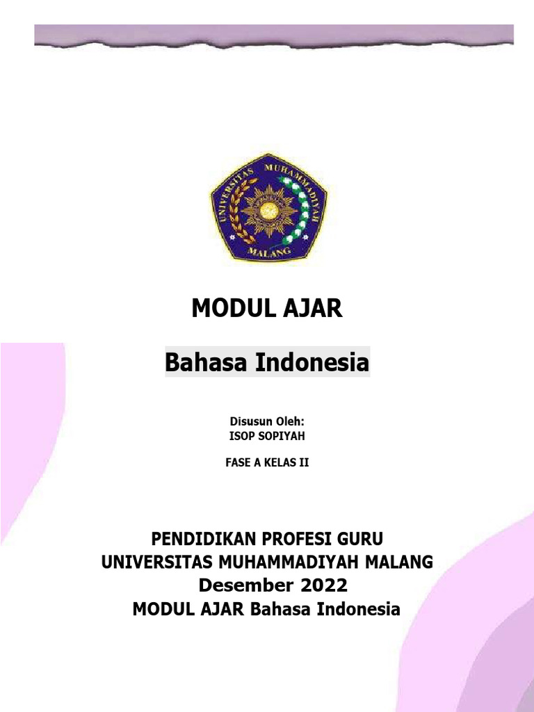 Modul ajar bahasa indonesia metode pbl pdf