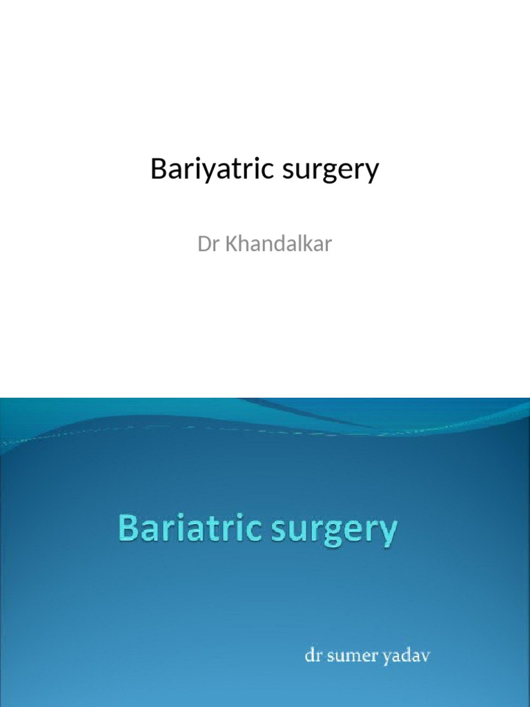 Bariatric Surgery | PDF
