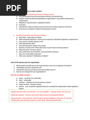 Incident Response Plan
