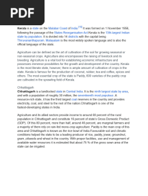Agriculture in Kerala and Chhattisgarh