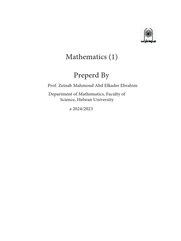 Math 1 | PDF