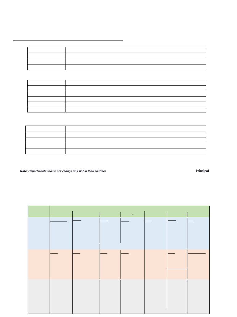Arts Routine 2024-25 PROVISIONAL | PDF
