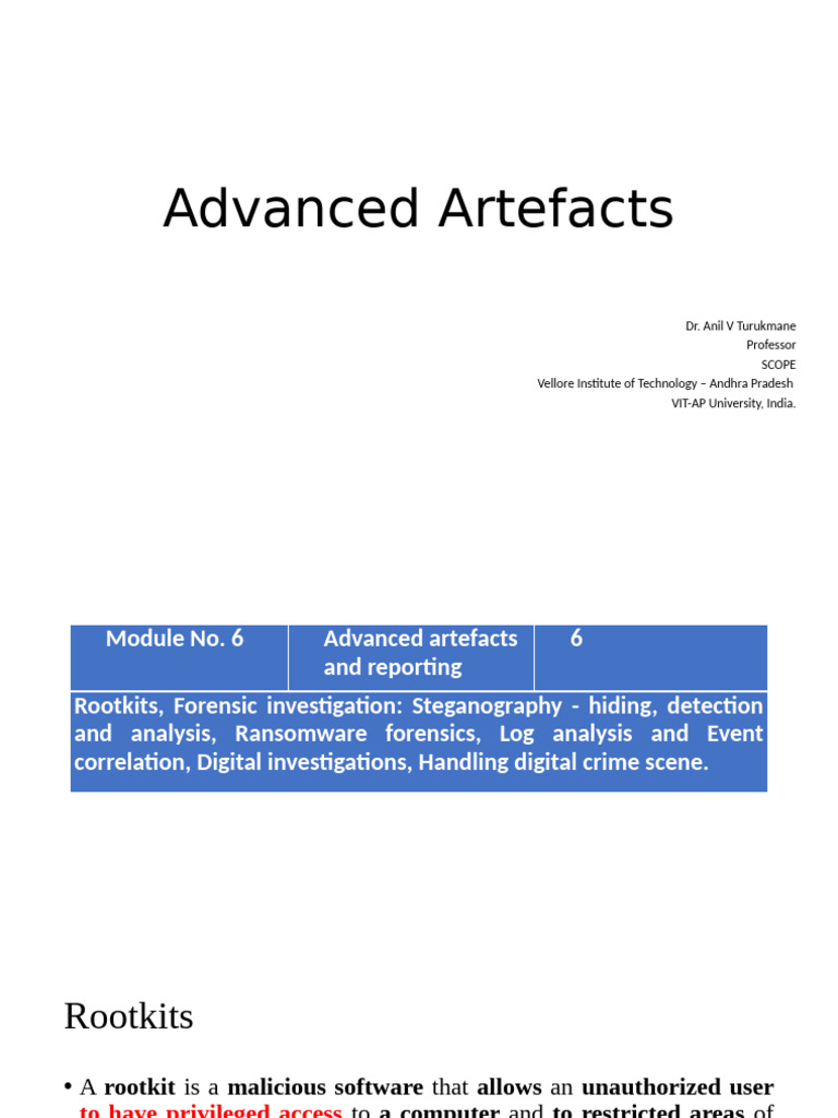 Advanced Artefacts - Chapter 6 | PDF