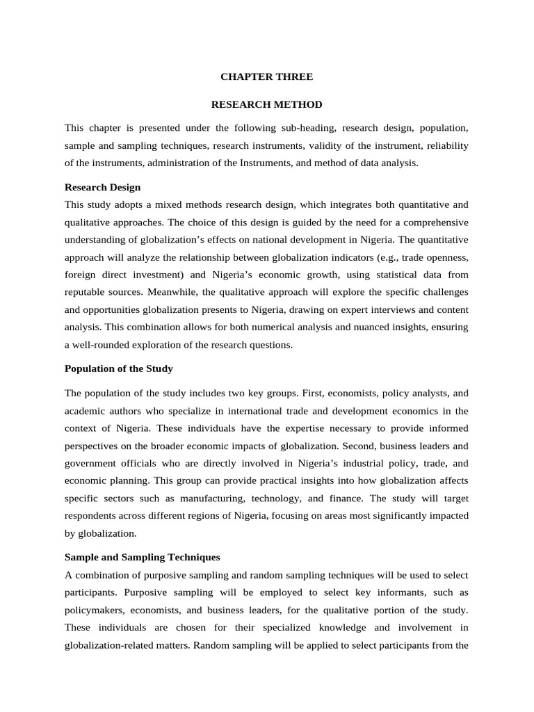 Chapter Three Globalization And It Effects On National Development In