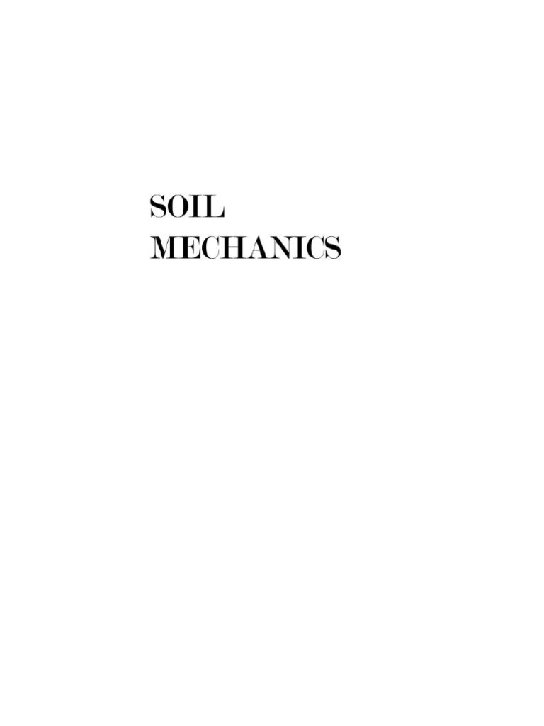 Soil Mechanics Short Notes Pdf