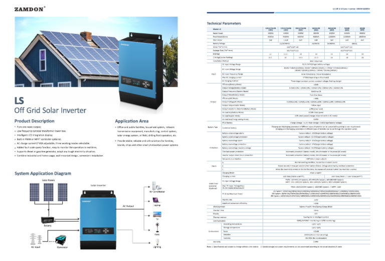 LS Solar Inverter Zamdon | PDF