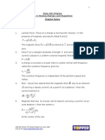 XII Phy Ch4 MovingCharges&Magnetism Chapter Notes Aug