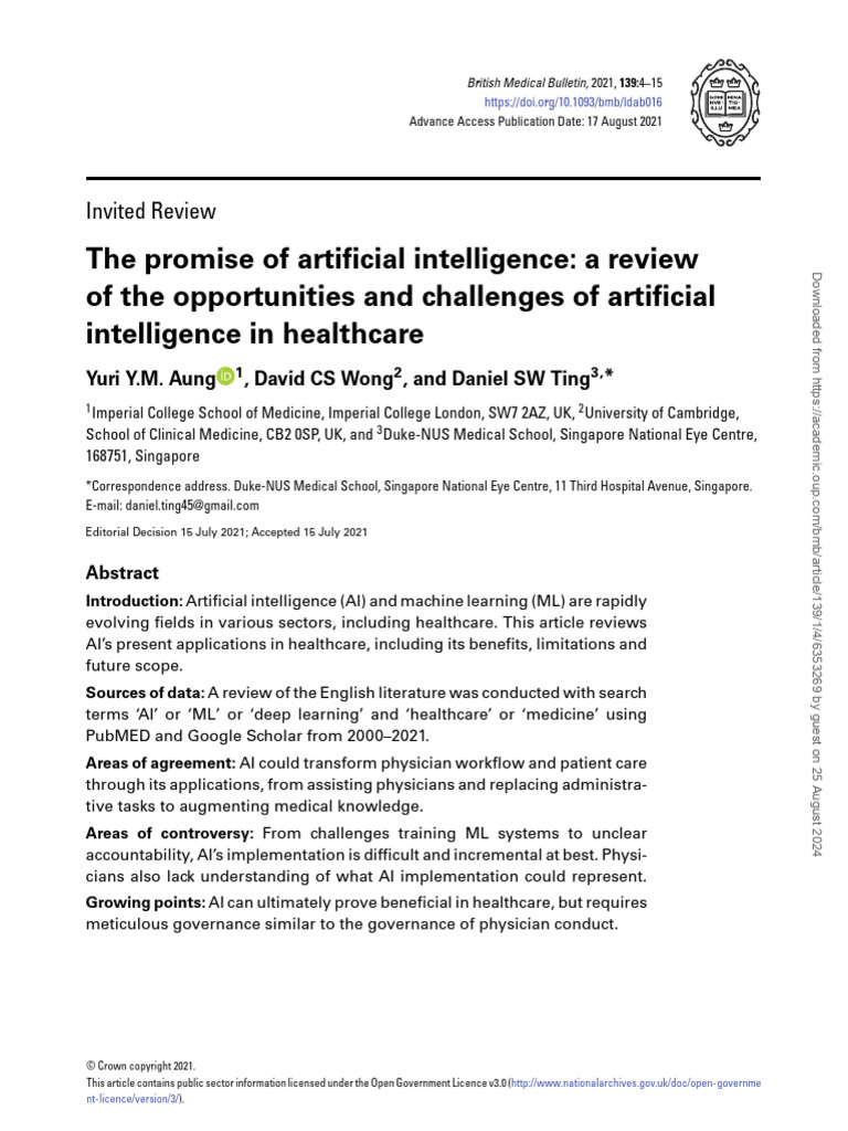 Challenges of AI in Healthcare - 240917 - 191144 | PDF