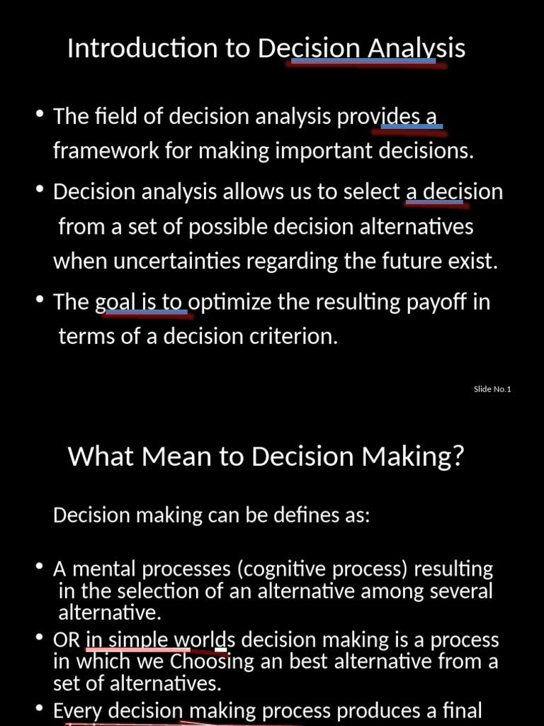 Module I - Decision Analysis | PDF