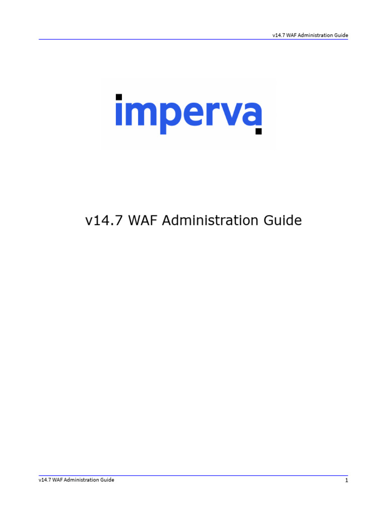 v14.7 Waf Administration Guide 10-23-2023 | PDF