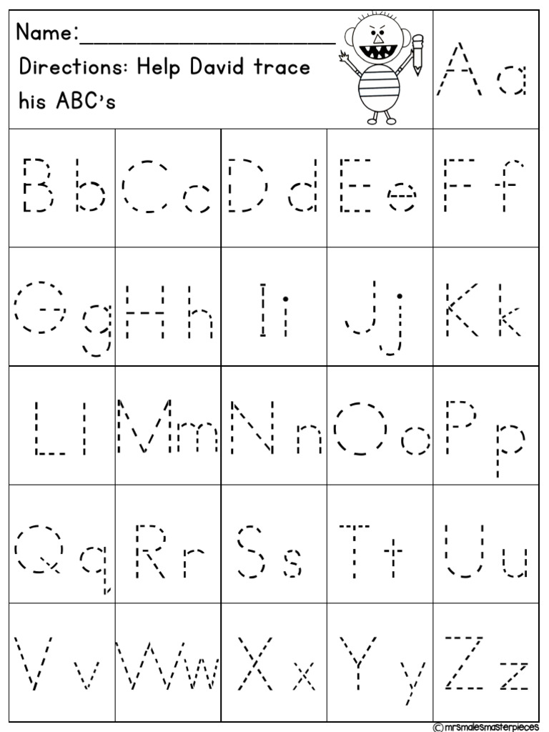 NoDavidFREETracing Alphabet | PDF