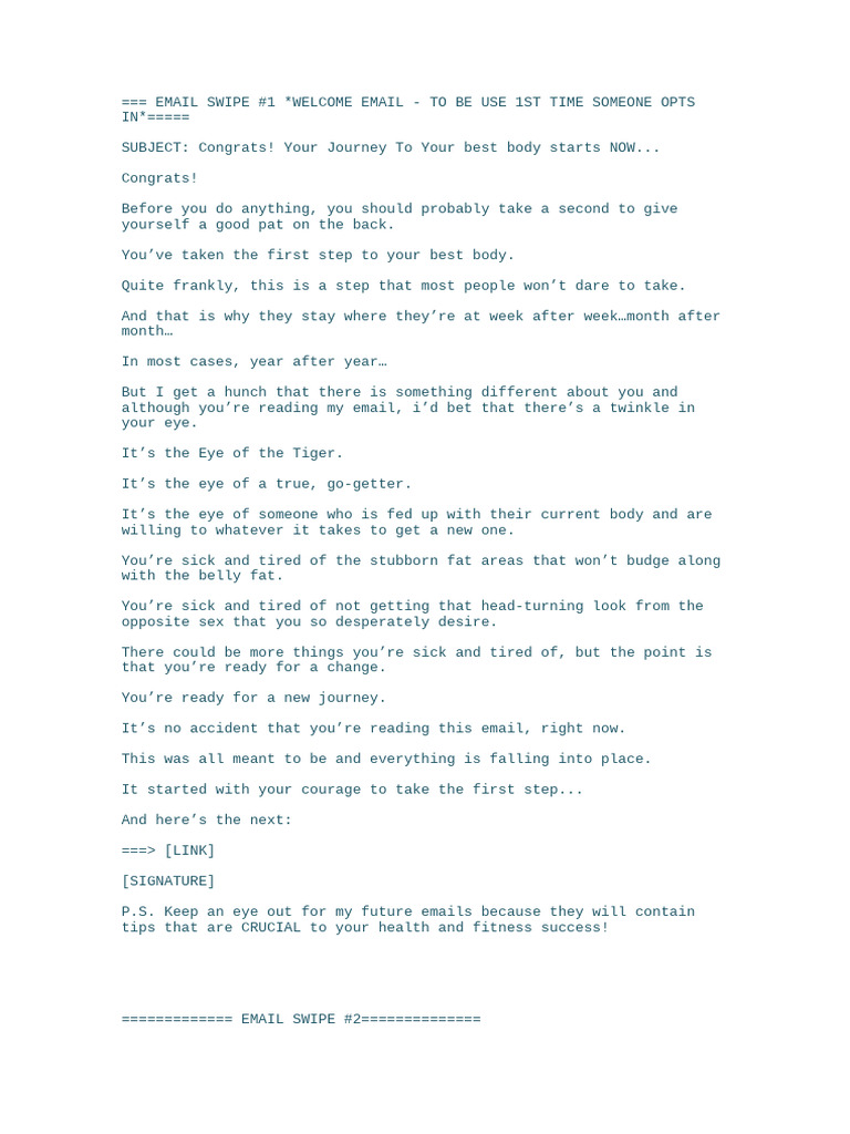 Email Swipe Mmo | PDF