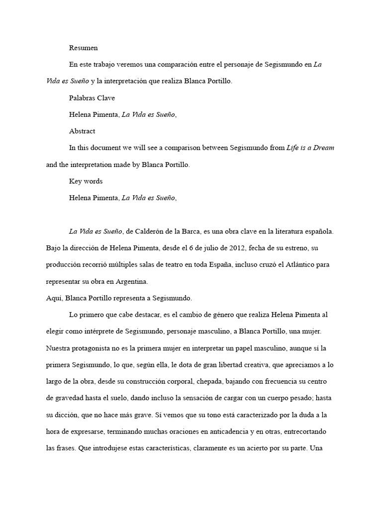 Segismundo y Blanca Portillo en escena | PDF