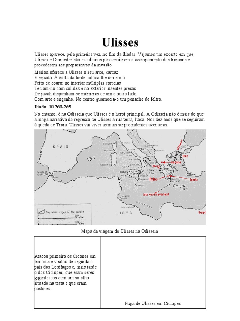 A Jornada de Ulisses na Odisseia | PDF | Ulisses | Odisseia