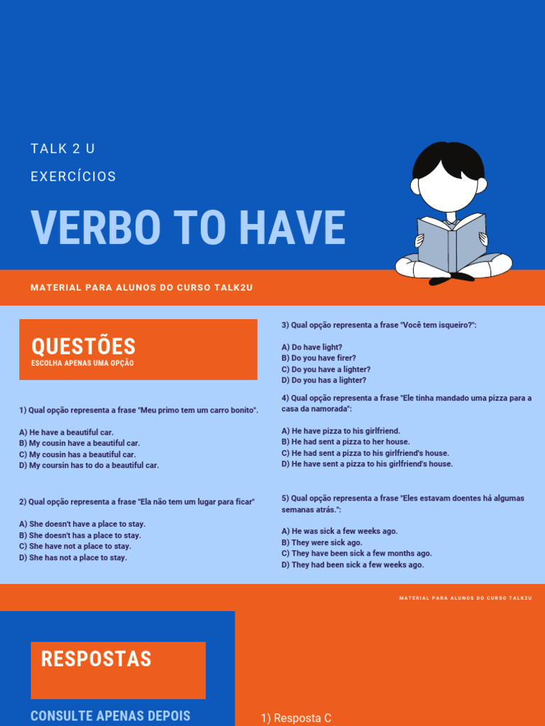 B5 - Verbo TO HAVE - Exercícios | PDF