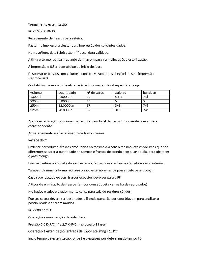 TRBC 020 - Treinamento Esterilização 19 | PDF